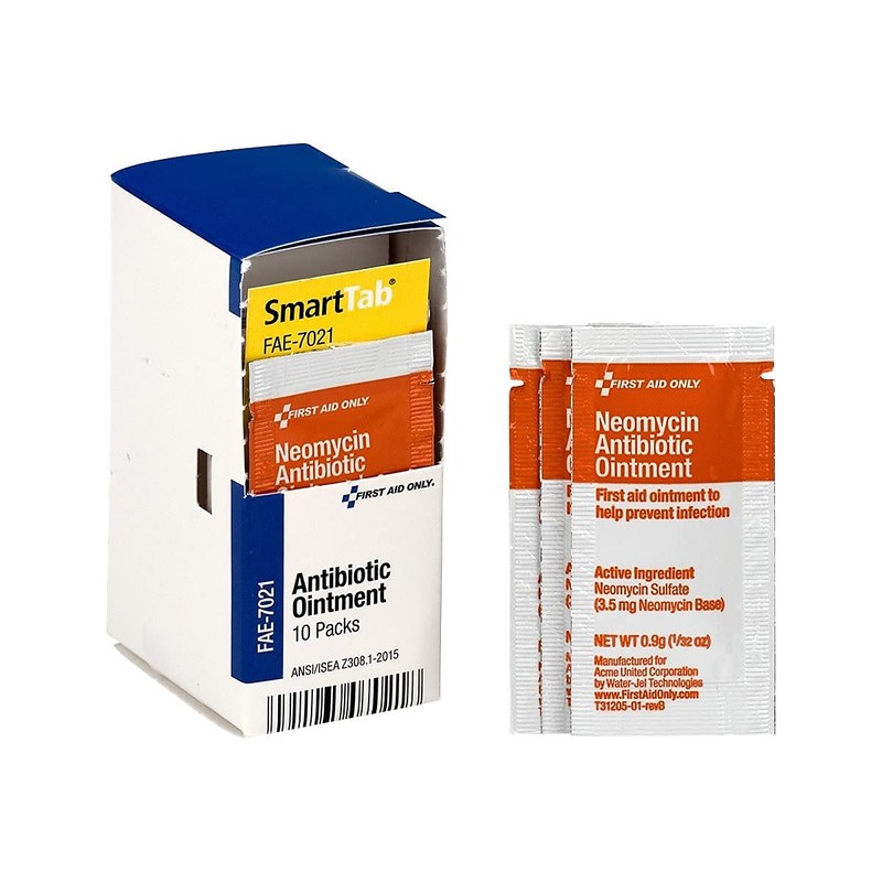 First Aid Only FAE-7021 SmartCompliance Refill Antibiotic Ointment Packets, 10