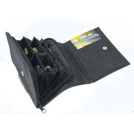 Practical Euro Wallet with 8 Separate Coin Compartments