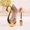 Coffee Dessert Spoon Holder Set Gold Swan Base Holder Coffee