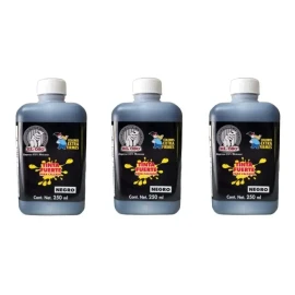 3 Tintas Oso Color Negro 250ml Para Calzado De Piel