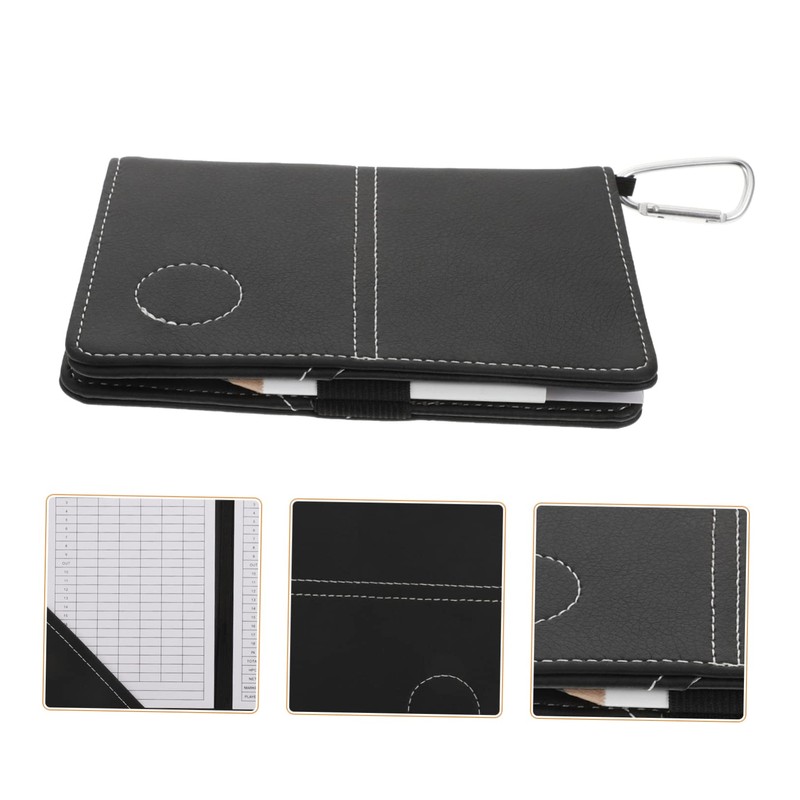 Outanaya Golf Scorecard Notebook Sturdy Pu Leather Cover Sports Scorecard