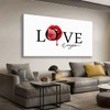SiGuTie LOVE Canvas Wall Art Bedroom Wall Decor Living Room,Lip Wall Art Office Kitchen Paintings Artwork Modern Cool Sweethearts Lovers Pictures Art Prints Waterproof Ready to Hang-20x40inch