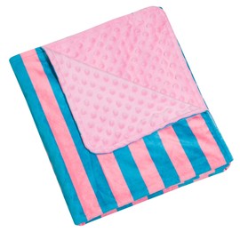 Wildkin Plush Baby Blanket – Soft & Cozy Comfort, Ideal for Toddlers, Travel & Daycare - Pink Stripes