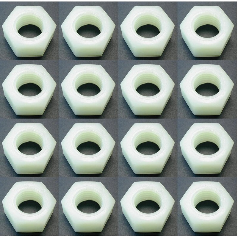 TERF® M4 Hex Hexagon Nut M4 (4mm) White Nylon Hex