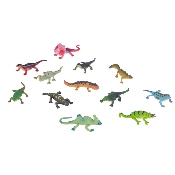 Wild Republic Mini Lizard Polybag, Kids Gifts, Educational Toys, Reusable Bag, 12Piece
