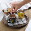 Ceramic Espresso Cups Set of 2, Cute Tea cups, 5.5