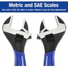 WORKPRO 2-piece Adjustable Wrench Set 6-Inch & 10-Inch Wrenches Metric