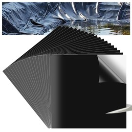 GRETJOB 20 Pcs Pond Liner Repair Kit, 8 x 8 Inches Pond Patch Repair Kit, Self-Adhesive EPDM Thickened Pond Liner Patch Waterproof Seal Tape for Garden Pond Patch Cover Repair