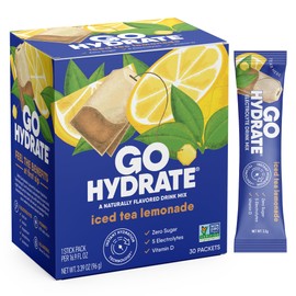 GoHydrate Sobres de electrolitos en polvo bajos en sodio sin azúcar - Mezcla de bebida diaria de hidratación instantánea - Sobres individuales con... 