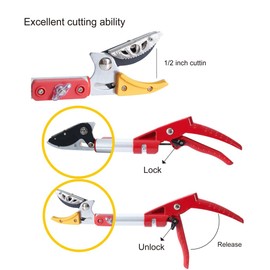 Long Reach Tree Pruner with Telescoping Pole, 3.9-7.2 ft Extendable Fruit Picker, Pruning Saws for Tree or Bypass Trimming (Silver, 3.9~7.2 Ft)