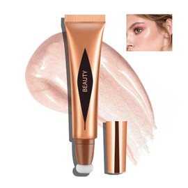 Boobeen Liquid Highlighter Contour Beauty Wand, Cream Bronzer Illuminator Stick with Cushion Applicator, Create 3D Face Makeup