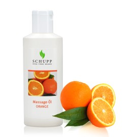 SCHUPP Orange Massage Oil, 200 ml, Massage Oil for Good Lubricity, Strengthening & Stimulating Oil, Nourishing & Protective Ingredients, Made in Germany
