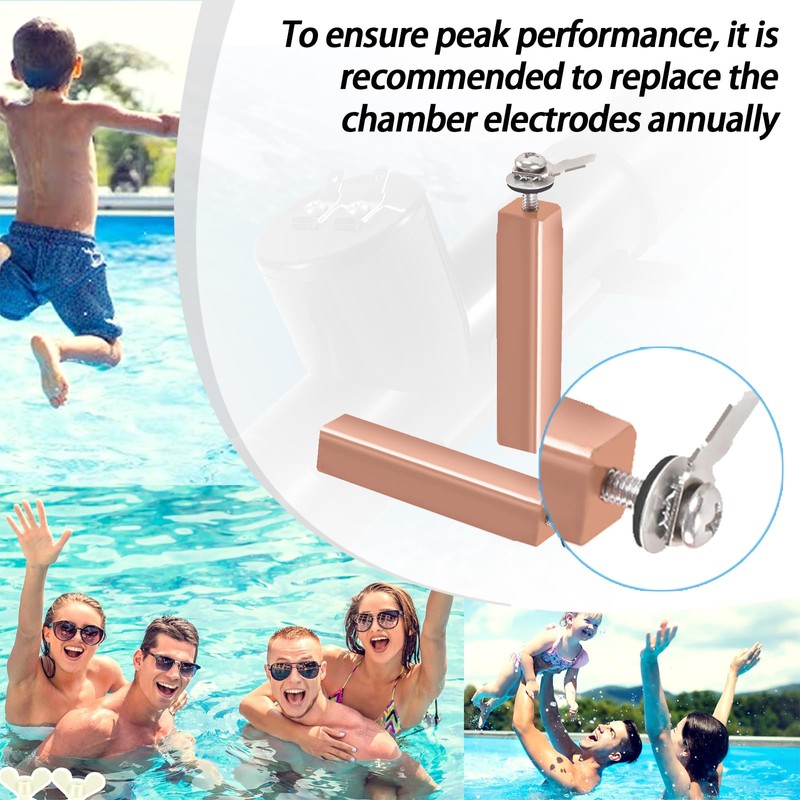 XYgdhqpt Swimming Pool Copper Electrodes Compatible with Perma Salt Chamber,Replacement
