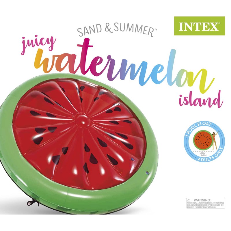Intex Watermelon, Inflatable Island, 72" X 9"