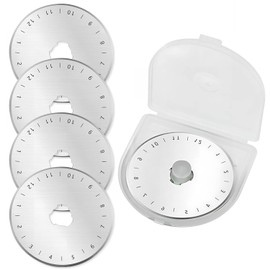 Rotary Cutter Blades 45mm 5 Pack for Fits Fiskars,Olfa,Truecut Rotary Cutter Replacement Arts Crafts Quilting,Sharp and Durable