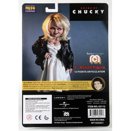 Mego Bride of Chucky Tiffany Action Figure 20cm, Multicolour, Standard, Cookie Padding Coin Purse H