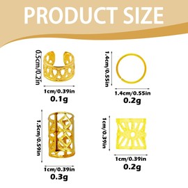 Dreadlocks Jewellery, Pack of 40 Hair Accessories for Braids, Adjustable Metal Cuffs, Loc Jewellery for Hair, Hair Spirals Clips, Hair Accessories for Dreadlocks for Men, Women, Girls and Boys Braids