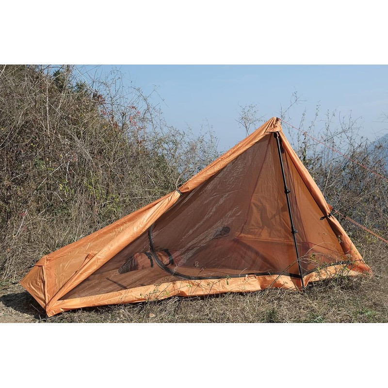 1 Person Trekking Pole Tent for Backpacking - Ultralight Backpacking