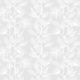 Windowpix 42 x 96 White Carnation Pattern Frosted Window Film Privacy Static Cling Film UV Filtering Energy Saving