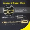 Security Door Chain Guard Solid Brass, Heavy-Duty Home Security, Sturdy