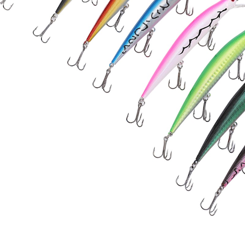 11 Pcs Simulation Minnow Lure Plastic Fishing Bait Fishing Accessories