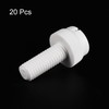 sourcing map M8 x 20mm Plastic Machine Screws PP Slotted