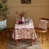 ISAENNE French Tablecloth for Rectangle Tables,Linen Table Cloth with Red