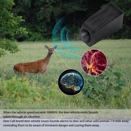 jomjeu Deer Whistles for Vehicles - Single-Horn Design, Waterproof & High-Frequency Sound, Universal Fit for Cars, Trucks, Motorcycles, RV (12 Packs) - Ideal for Drivers