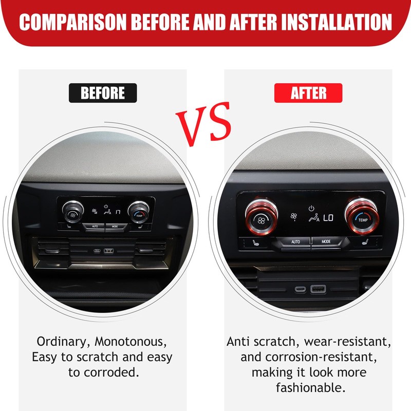 Metal Look Air Conditioner Switch Control Button Knob Cover for