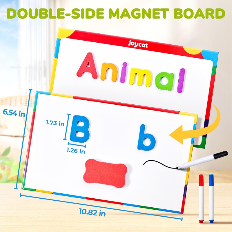 Gamenote Classroom Magnetic Alphabet Letters Kit 178Pcs with Double Side