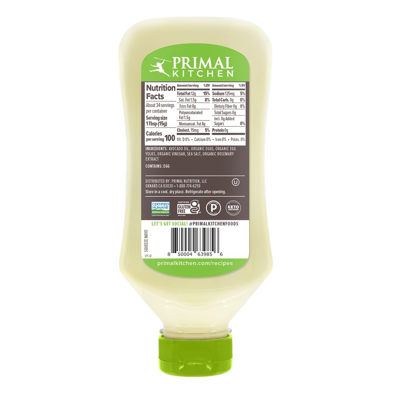 Primal Kitchen Mayo Avocado Oil Sqz 17 OZ