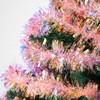KIMOBER 20 Ft Christmas Tinsel Garland, Iridescent Pink Metallic Garland