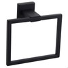 Towel Ring Square Towel Holder Black Painted Matt Stainless Steel