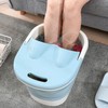 Foldable Foot Spa Massager with Acupressure Plate & Roller - Portable for Apartments & Small Spaces Pink