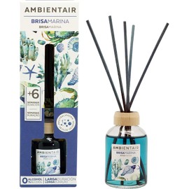 Ambientair Difusor de Varillas 50 ml – Aroma Brisa Marina – Mikado Clásico – Aromatizante Acuático y Refrescante
