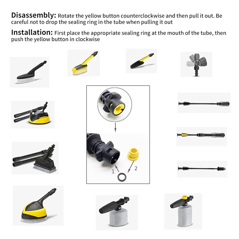 Zalizr 20 Pcs O-Ring Set Compatible with Karcher K2 K3
