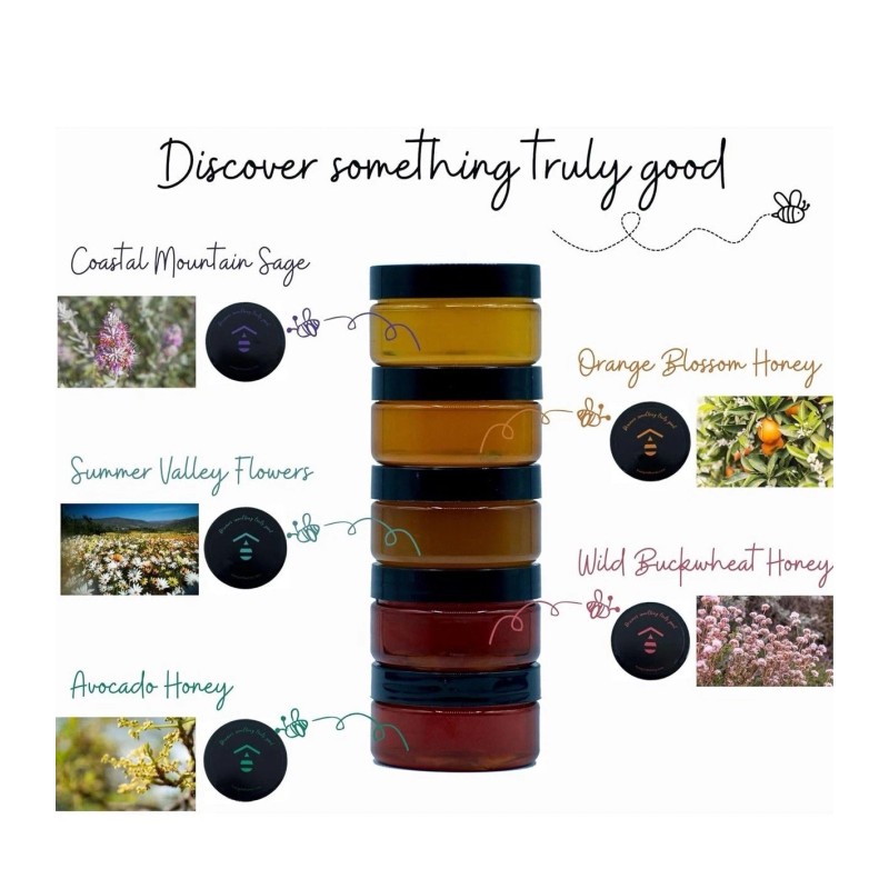 True Gold Honey Discovery Flight - 100% Pure Raw Unfiltered