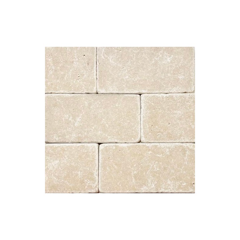 3x6 Light Travertine Tumbled Antiqued Wall Floor Natural Stone Tile