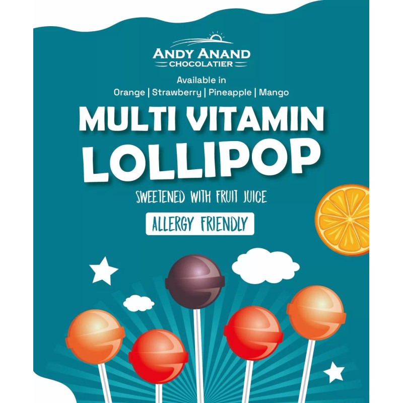 Andy Anand Low-Calorie Lollipops with Multi Vitamins fruit flavored 31
