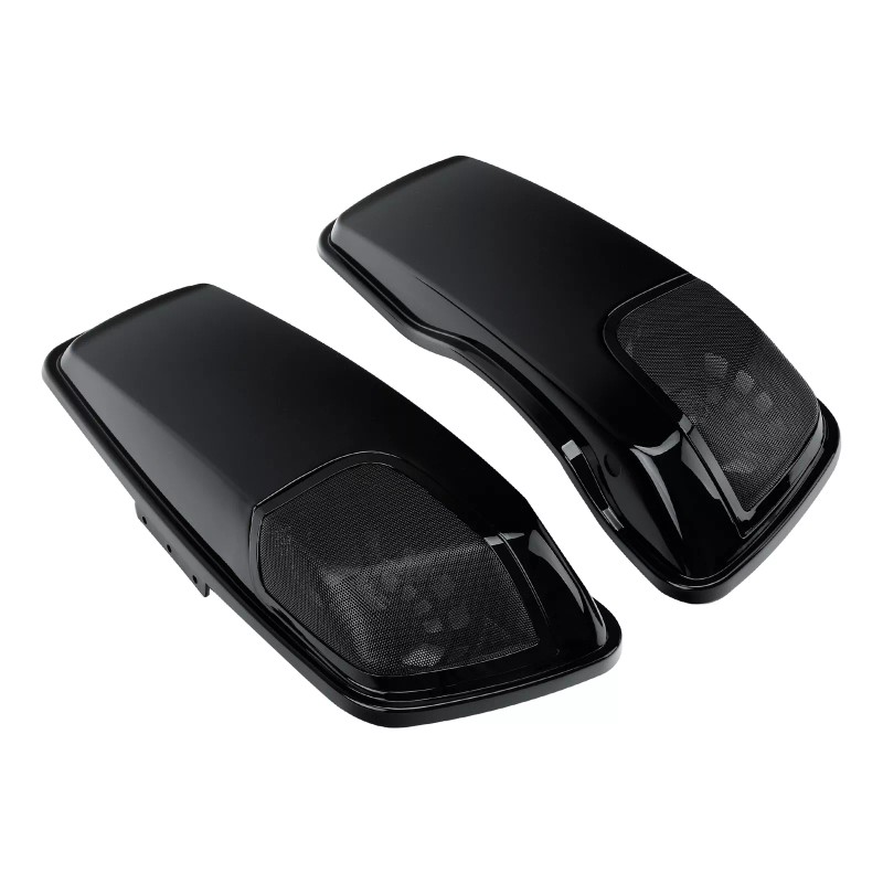 TCMT Black Saddlebag Lids Speaker Cutouts Fit For Harley Touring