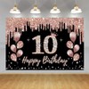 10th Birthday Decorations for Girls, Party Decoration Black and Rose