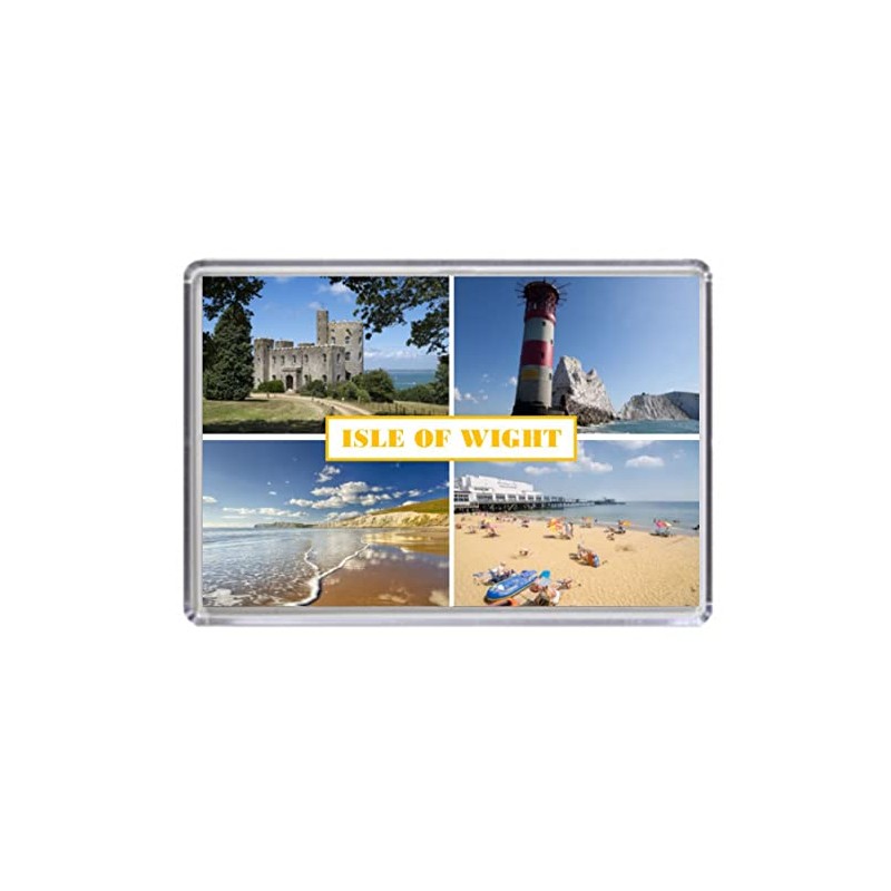 Isle of Wight Souvenir Acrylic Fridge Magnet (Standard: 70x45mm)