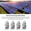 4 Pcs Solar Panel Ground Clamp Steel Weather Proof Solar