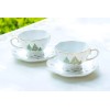 Grace's Teaware Grace Teaware Christmas Pine Trees Fine Porcelain Gold