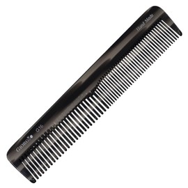 Giorgio G16 Fine Tooth and Wide Tooth Detangler Comb - Hair Comb for Men and for Women - Ideal as a Hair Styling Barber Comb and Detangler - Saw Cut and Handmade (Black Graphite)