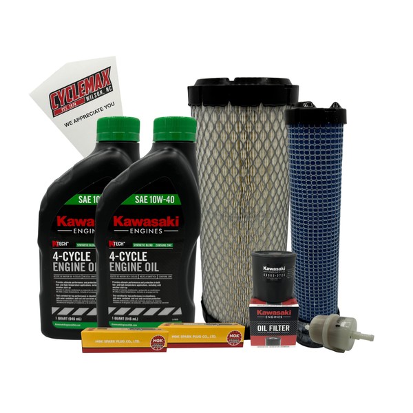 Cyclemax Tune Up Kit 10W-40 with Spark Plugs compatible with