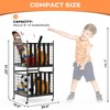 WALMANN Garage Sports Equipment Organizer, Ball Storage Rack Indoor/Outdoor Rolling