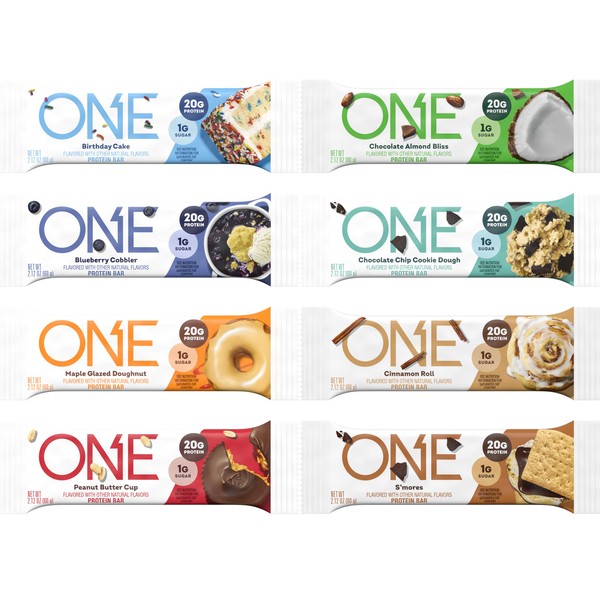 ONE ONE Protein Bars, Sampler Variety Pack, Gluten Free with