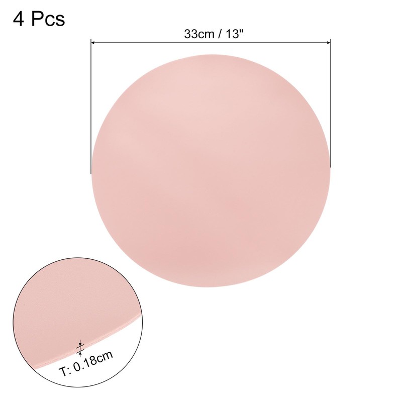 uxcell 4 Pcs Faux Leather Placemats for Dinner Table, PU