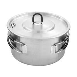 Tatonka Kettle II 1.6 L Outdoor Cooking Pot Stainless Steel with Volume Scale and Lid with Strainer Function 1.6 Litres Diameter 17.5 x 9.0 cm Silver